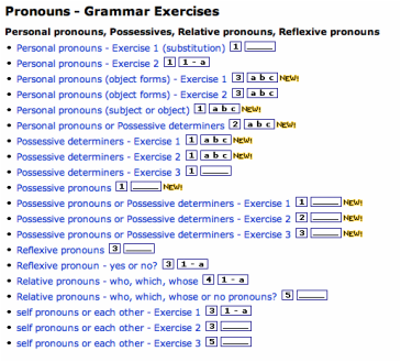 List of pronounds